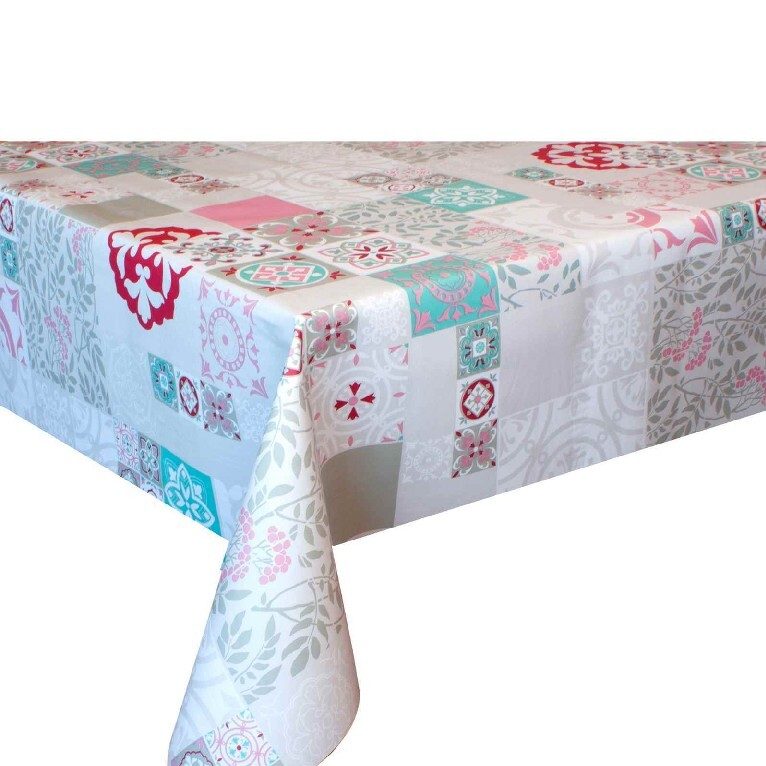 [120608] MANTEL HULE CENEFA TONOS ROSA/TURQUESA/ROJO 140CM 20MTS