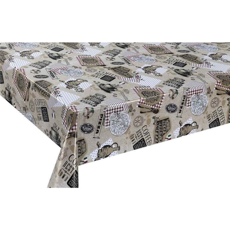 [139114] MANTEL HULE PIZZA/COFFE 140 CM 20 MTS