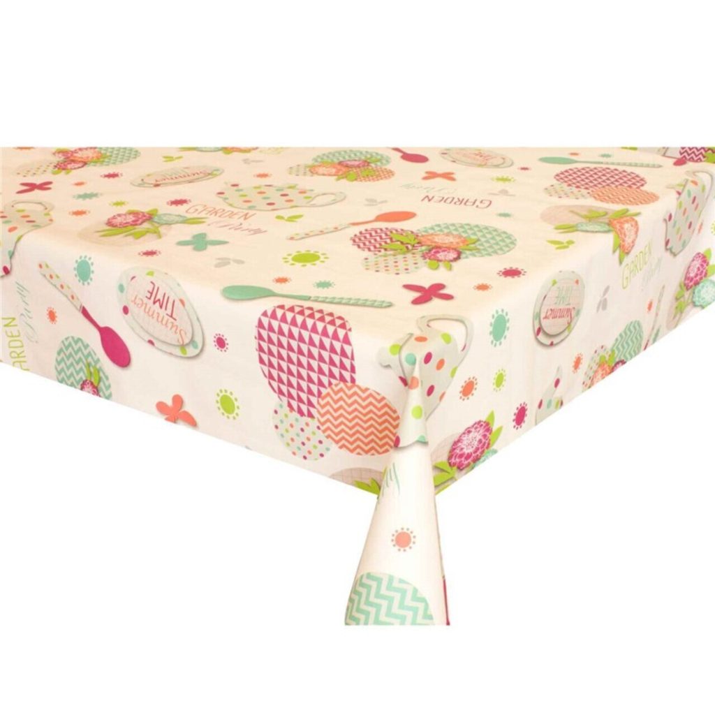 [150038] MANTEL HULE MARIPOSA ROSA 140 CM 20 MTS