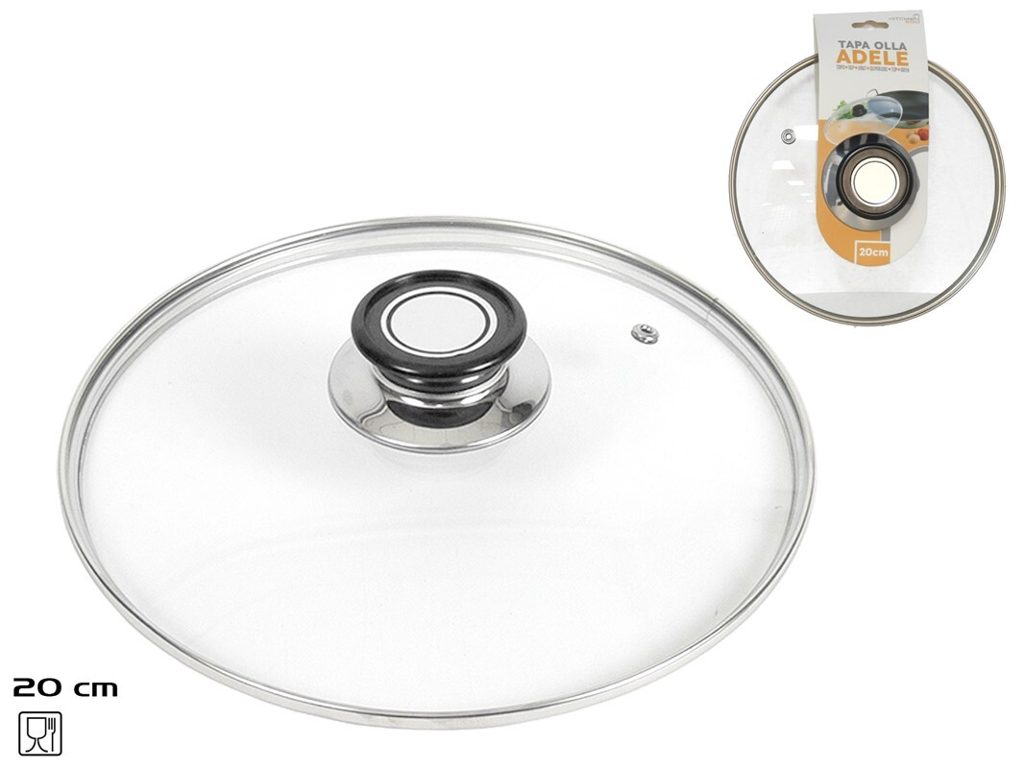 [113040] TAPA OLLA ADELE 20CM CRISTAL