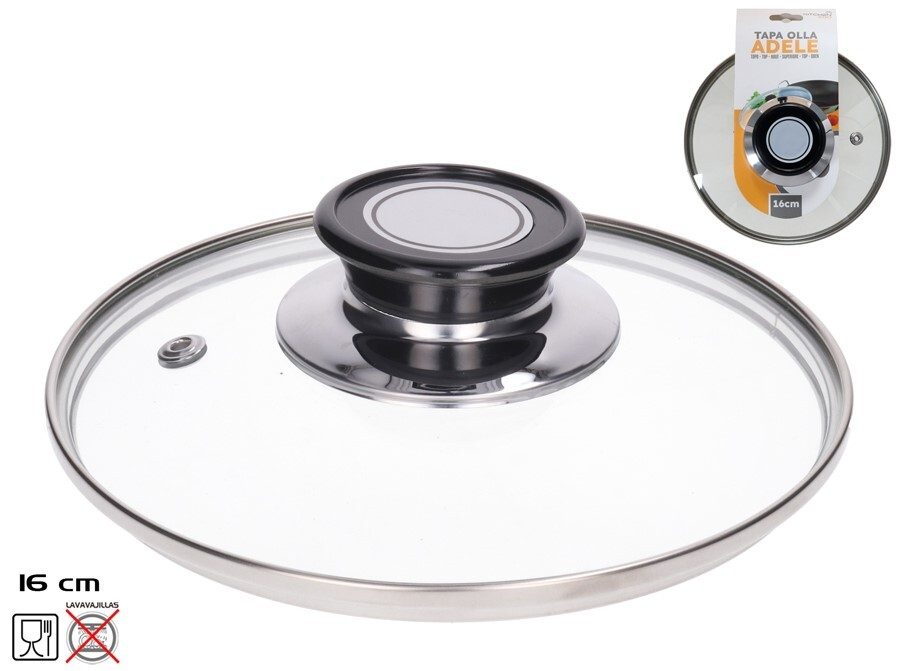 [115089] TAPA OLLA ADELE 16 CM CRISTAL