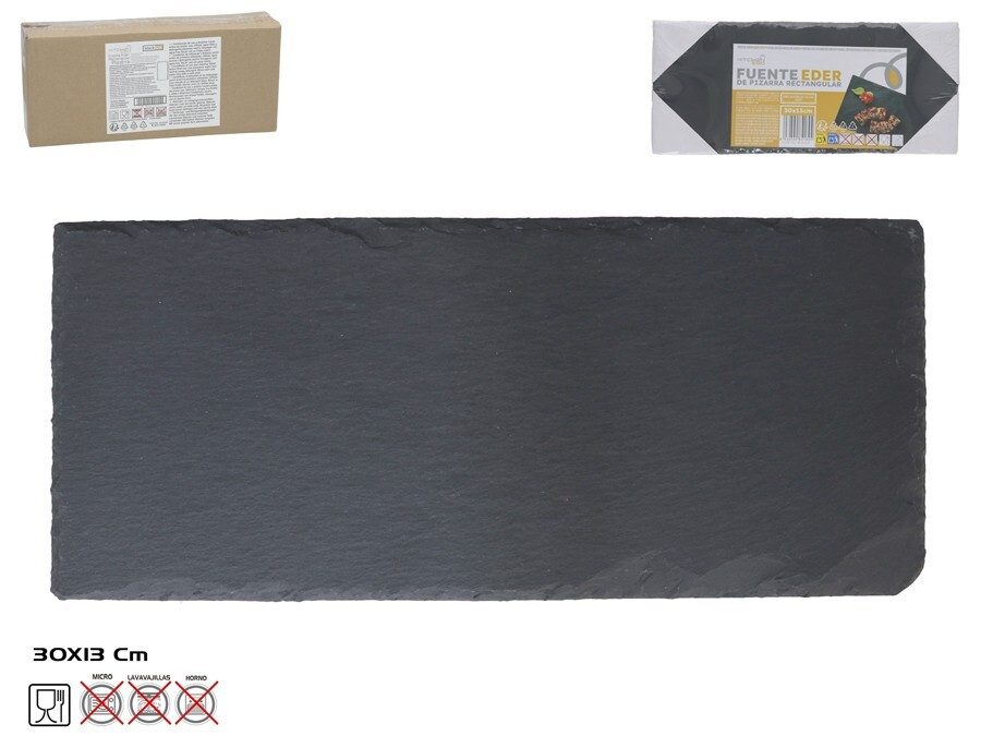 [129871] FUENTE EDER RECTANGULAR PIZARRA 30 X 13 CM