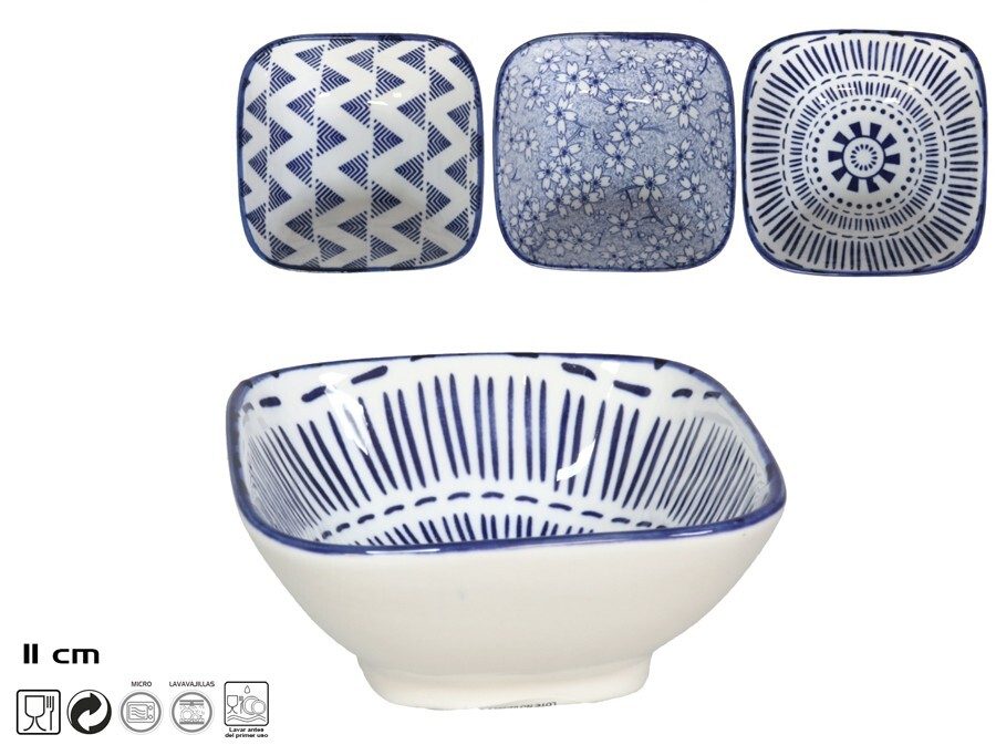 [144179] BOWL CUADRADO PARIS 3 SURTIDOS 11 CM