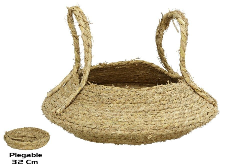[144706] CESTO NATURAL HERACLES CON ASAS 32 CM