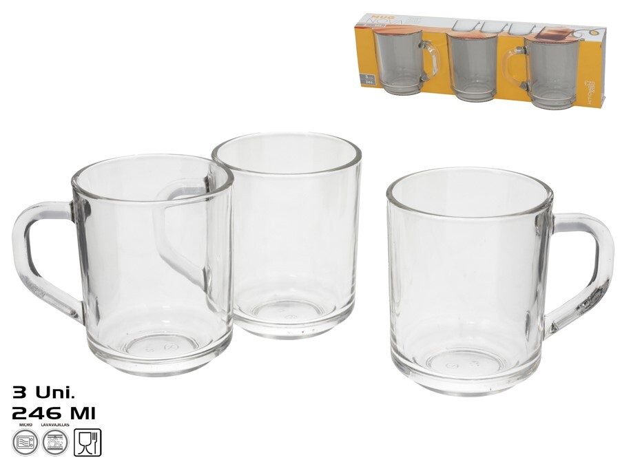 [144713] MUG CRISTAL NOVA 246 ML SET 3 UDS