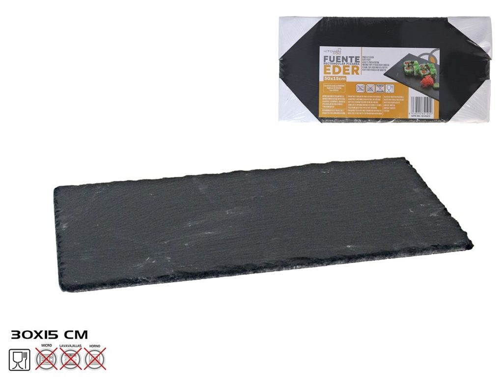 [149958] FUENTE EDER RECTANGULAR PIZARRA 30 X 15 CM