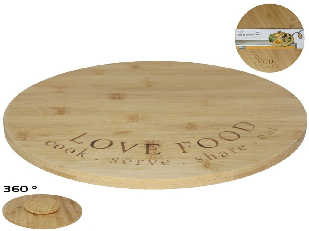 [149960] PLATO DE SERVICIO GIRATORIO BAMBU 35 CM