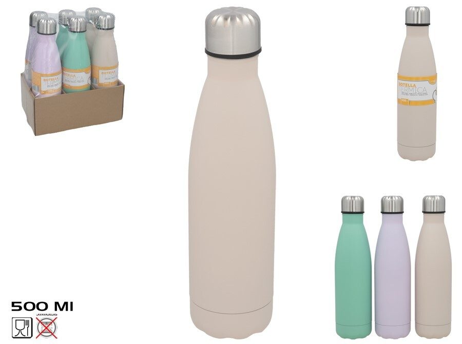 [149972] BOTELLA TERMICA 3 COLORES SURTIDOS 500 ML