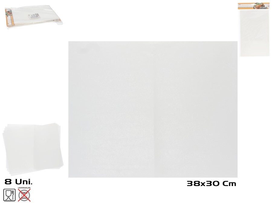 [149978] PAPEL HORNO 38 X 30 CM 8 UDS
