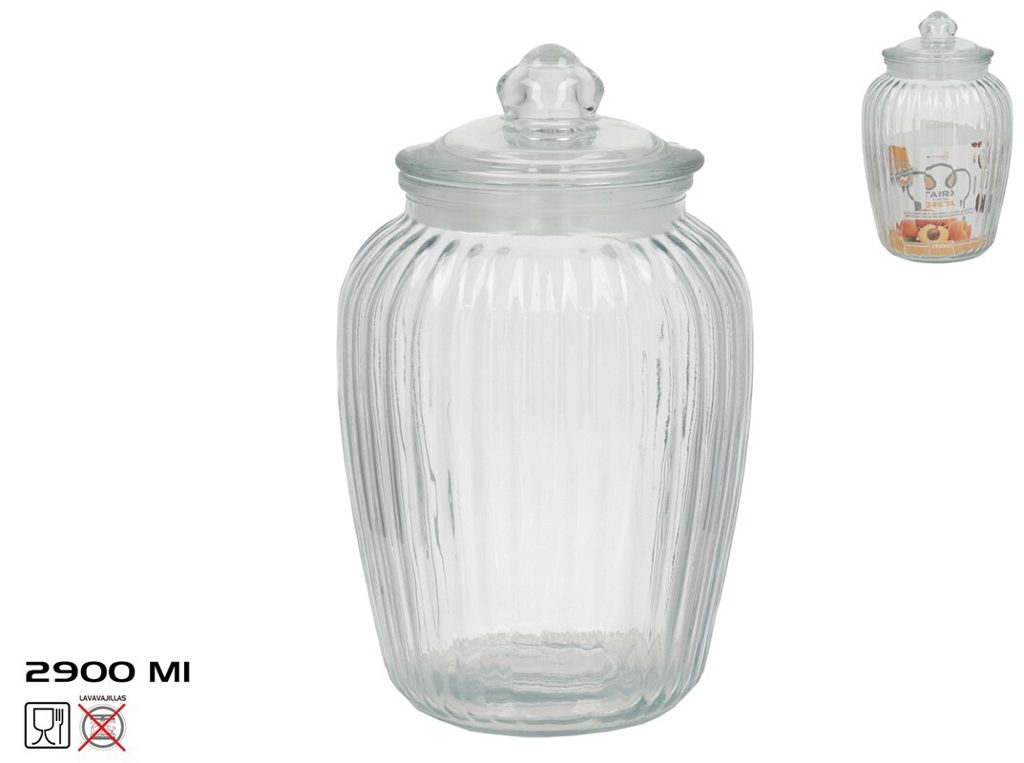 [150034] TARRO CRISTAL CON TAPA GRETA 2900 ML