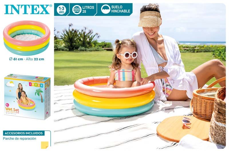 [100588] Piscina Bebe Sunset Glow 3 Aros Intex 61 x 22 CM