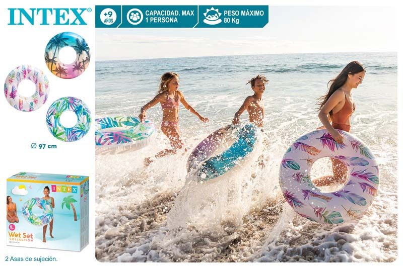 [43580] Flotador con Asas Transp 3 Surtidos Intex 97 CMS