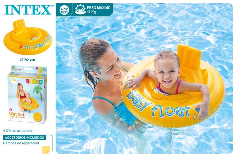 [87603] Flotador Amarillo C/Asiento Baby 76 CM Intex