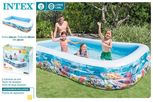 Piscina Hinchable Tropical 305 x 183 x 56 CM Intex
