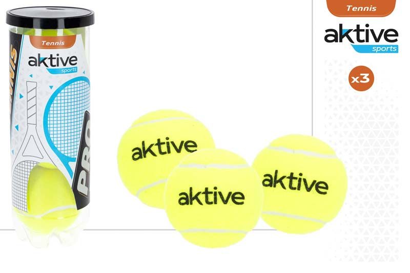 [114956] Bote 3 Pelotas Tenis Aktive Sports