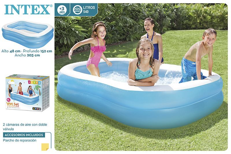 [120995] Piscina Hinchable Familiar Intex 203 x 152 x 48 CM 540 LTS