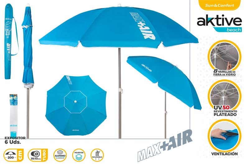 [120999] Sombrilla 200 CM Tubo Aluminio 28/32