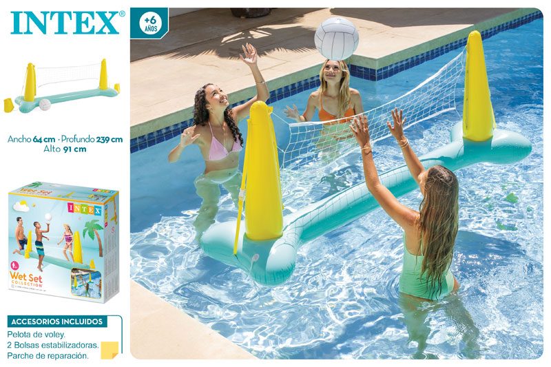 [128527] Juego Voley Piscina Intex +6 Años 2.39 x 64 x 91 CM