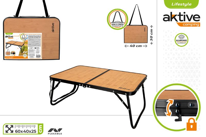 [129377] Mesa Camping Plegable Aktive Imi Madera 30 x 40 CM