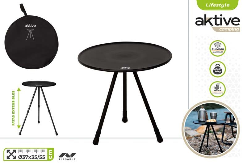[149649] Mesa Camping Plegable Aluminio con Bolsa 37 CM
