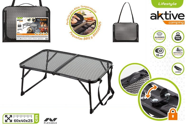[149651] Mesa Camping Plegable Aluminio Calada 60 x 40 x 25 CM