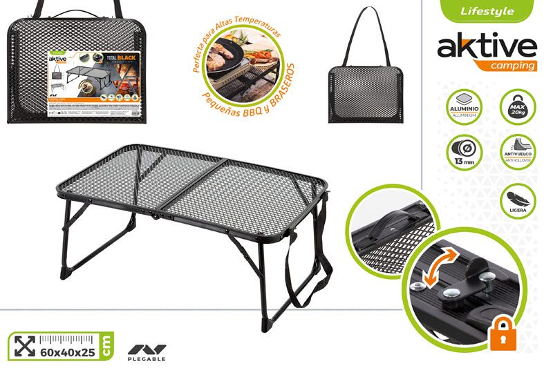 [149651] Mesa Camping Plegable Aluminio Calada 60 x 40 x 25 CM