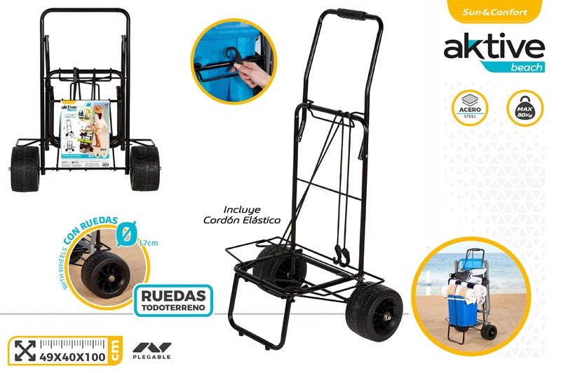 [149660] Carrito Multiusos Plegable Playa 100 x 29 x 40 x 49 CM