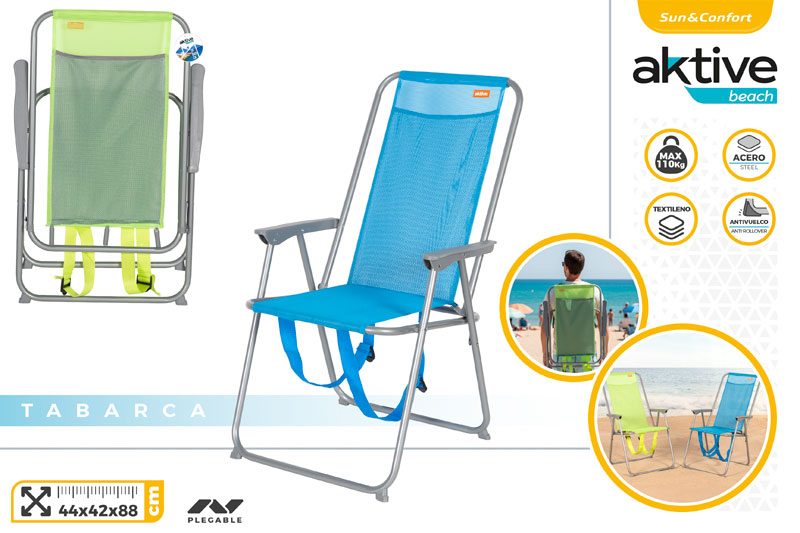 [149668] Silla Playa Fija con Asa 44 x 42 x 88 CM