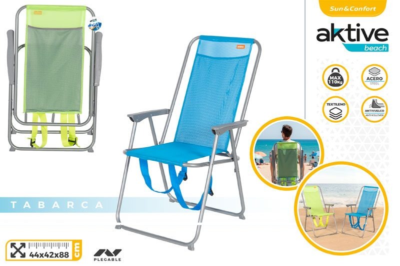 [149668] Silla Playa Fija con Asa 44 x 42 x 88 CM