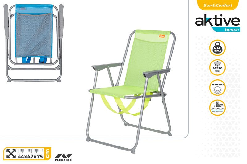 [149669] Silla Camping Plegable Mochila 44 x 42 x 75 CM