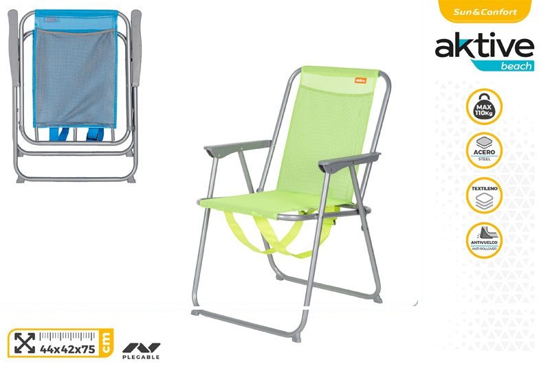 [149669] Silla Camping Plegable Mochila 44 x 42 x 75 CM