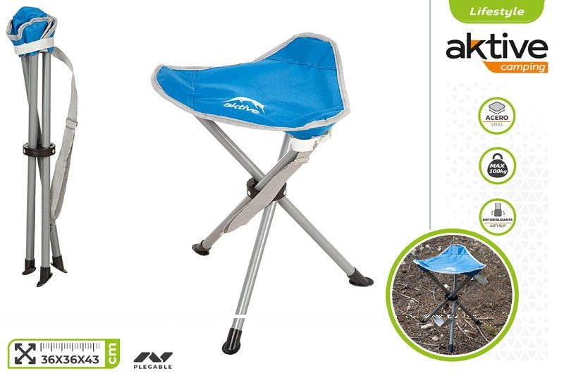 [149671] Taburete Camping Plegable 36 x 36 x 43 CM