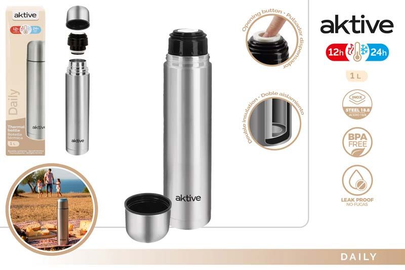 [150070] Botella Termica Acero INOX 1 LTS