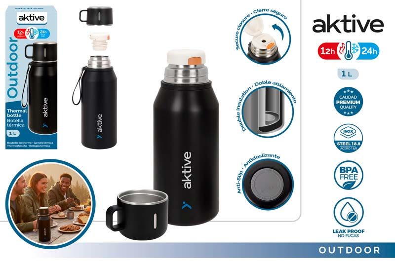 [150071] Botella Termica Camping con Asa 1 LTS