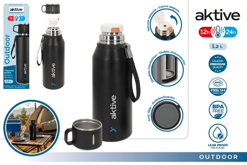 [150072] Botella Termica Camping con Asa 1.2 LTS