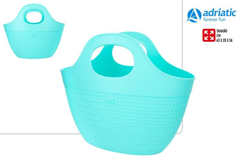[150108] Bolsa Playa Plastico Duro Colores 43 x 20 CM