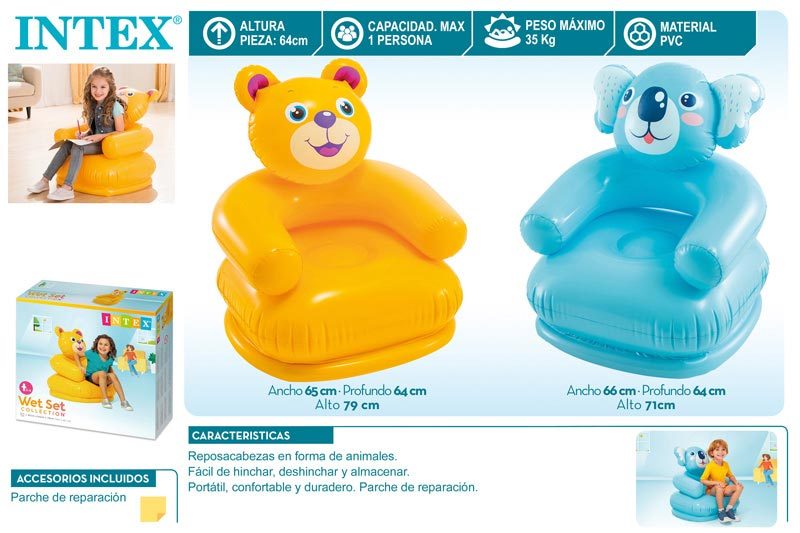 [150134] Sillon Happy Animal Intex 65 x 64 x 79 CM
