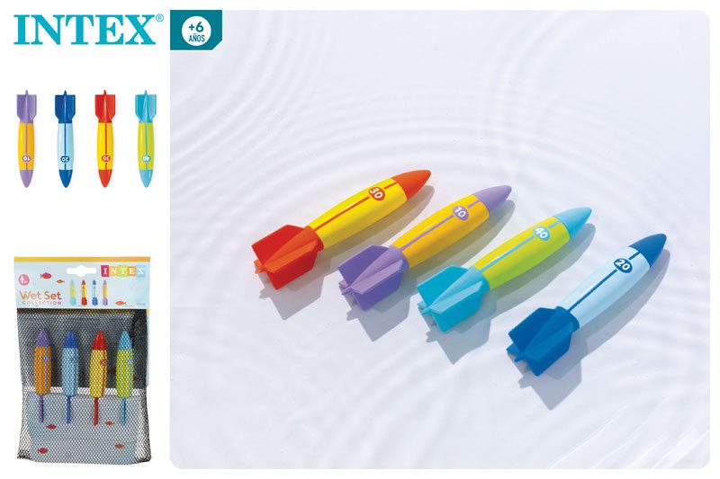 [150165] Torpedos Juego Acuatico Intex 4 PZAS