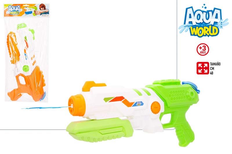 [150168] Pistola Agua Grande Blanca y Verde