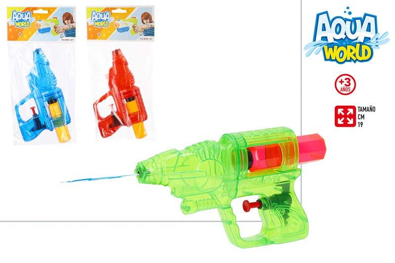 [150170] Pistola Agua Translucida Color 19 CM
