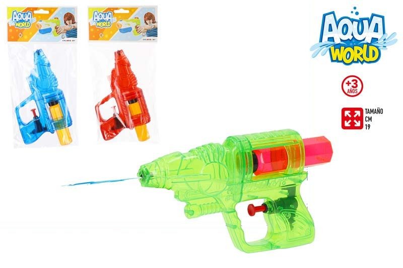 [150170] Pistola Agua Translucida Color 19 CM