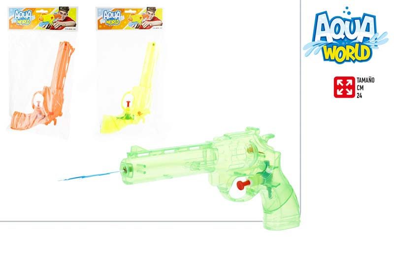 [150171] Pistola Agua Revolver Translucida