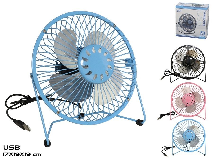 [134555] VENTILADOR USB 3 SURTIDOS 17 X 19 X 19 CM
