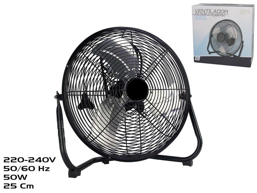 [134608] VENTILADOR SUELO METAL 50 W 29 CM