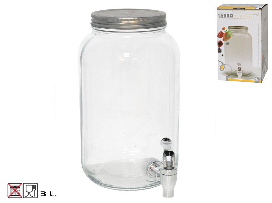 [137252] TARRO DISPENSADOR LISO VOLGA CON GRIFO 3 LTS