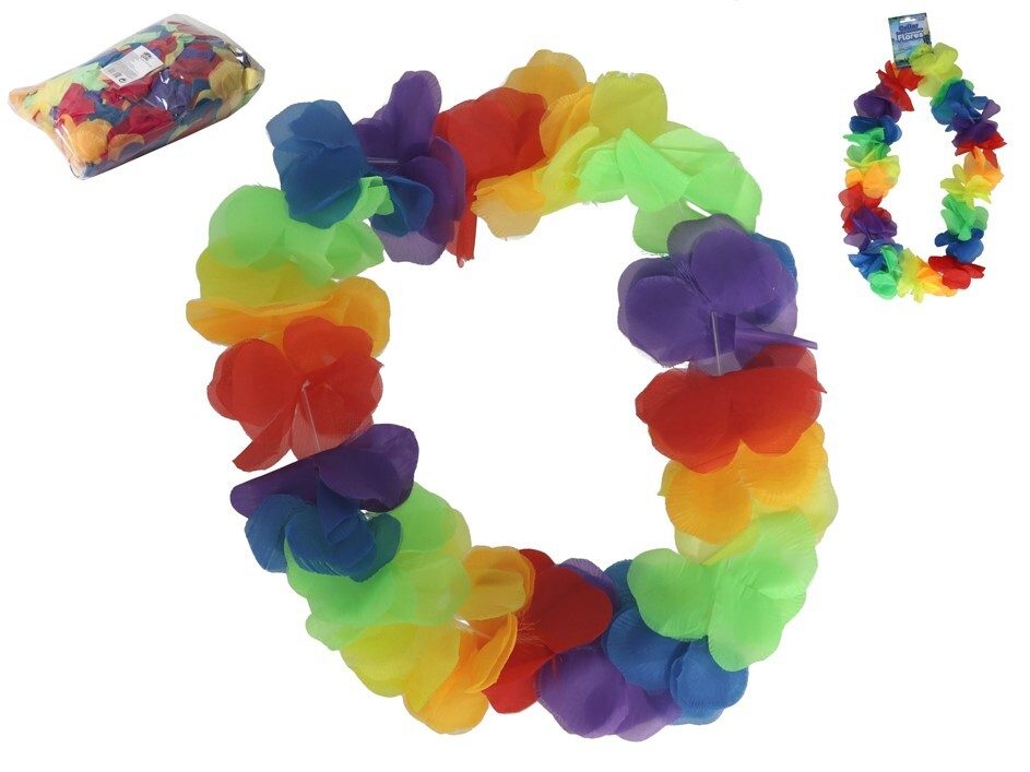[143438] COLLAR FIESTA HAWAIANA FLORES 90 CM