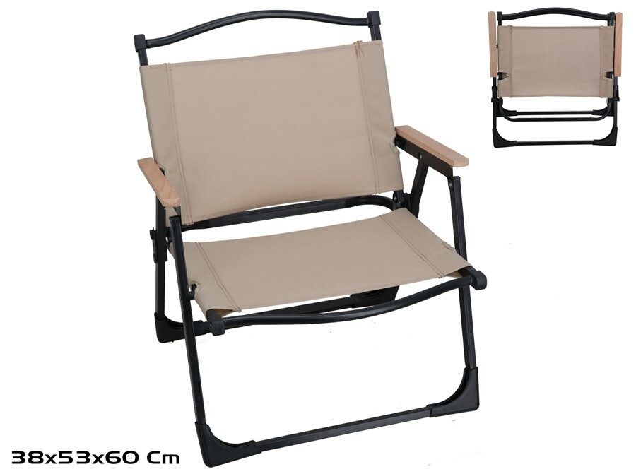 [149349] SILLA PLEGABLE TOMMY MARRON 38 X 53 X 60 CM