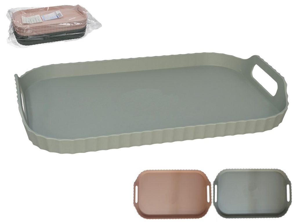 [149370] BANDEJA FEDRA CON ASAS 2 COLORES SURTIDOS 38.2 X 25 X 4.5 CM
