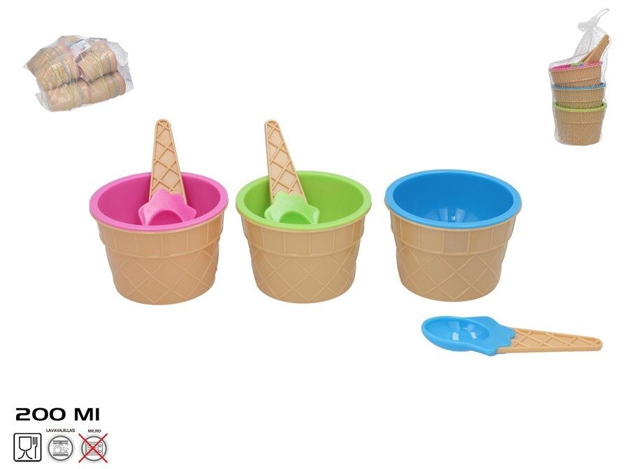 [149383] BOWL DREAMS CON CUCHARA 3 UDS EN RED 548388