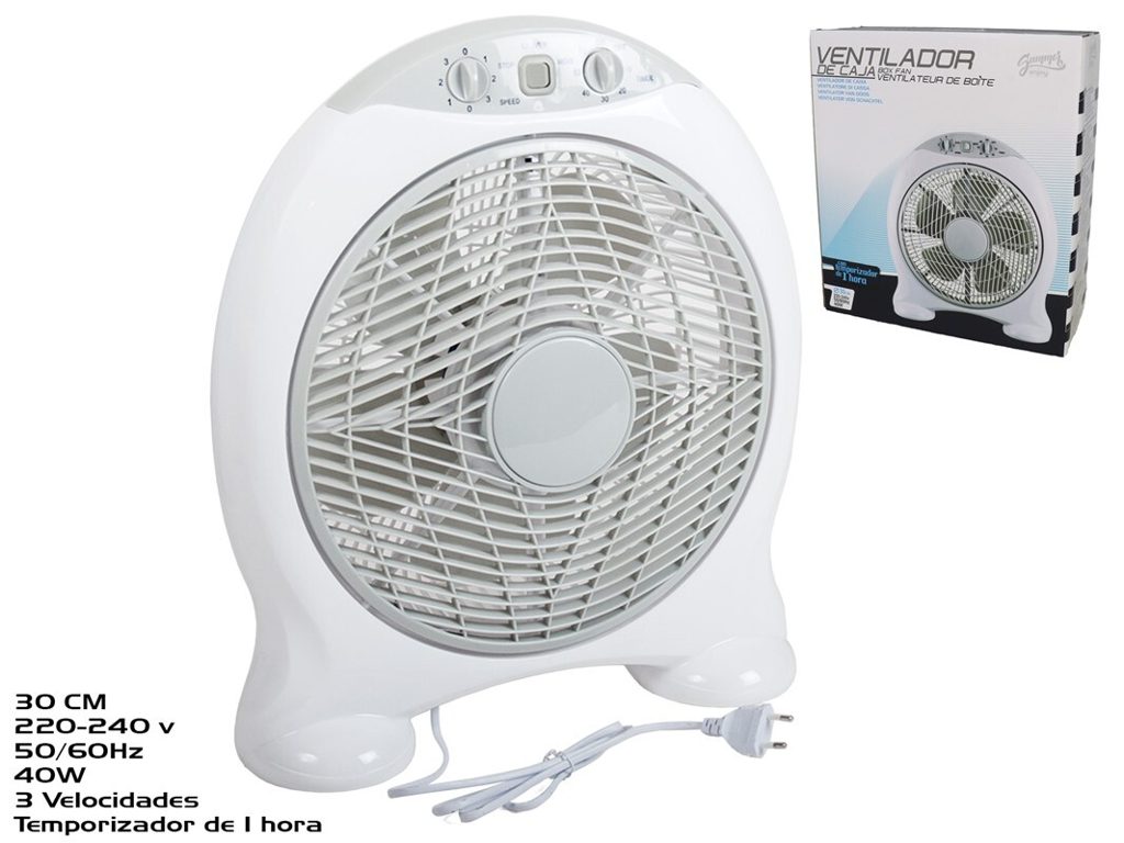 [149414] VENTILADOR SUELO BLANCO 30 CM 40 W